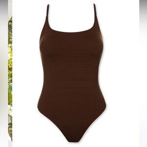 ⭐️Source Unknown Dark Brown One Piece Swimsuit
